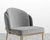[Like New] Angelo Dining Chair - Brass - Angelo - Vintage Velvet - Glacier Grey [Local delivery only in Chicago] - The Return Company
