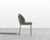 [Like New] Angelo Dining Chair - Brass - Angelo - Vintage Velvet - Glacier Grey [Local delivery only in Chicago] - The Return Company