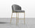 [New - openbox] Angelo Counter Stool - Brass - Angelo - Plush Velvet - Glacier Grey 2022 [Local delivery only in New York/New Jersey] - The Return Company