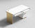 [Good] Arlo Desk - Glossy White Lacquer - Brushed Brass - 63" x 31.5" [Local delivery only in New York/New Jersey] - The Return Company