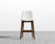 [Unused - openbox] Aubrey Counter Stool - Microfiber Leather - Trento Eggshell - Walnut Stain [Local delivery only in New York/New Jersey] - The Return Company