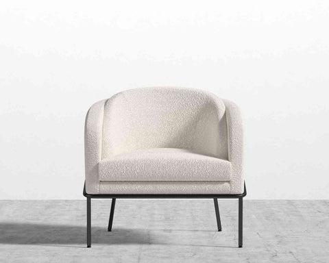 [Good] Angelo Lounge Chair - Black - Angelo - Chatou Boucl?? - Pearl [Local delivery only in Austin] - The Return Company