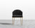 [Unused - openbox] Angelo Dining Chair - Brass - Angelo - Plush Velvet - Black 2022 [Local delivery only in Los Angeles] - The Return Company