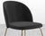 [Unused - openbox] Iris Chair - Brass - Iris - Plush Velvet - Black 2022 [Local delivery only in Austin] - The Return Company