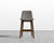 [Like New] Aubrey Counter Stool - PU Leather - Monaco Slate - Walnut Stain [Local delivery only in New York/New Jersey] - The Return Company
