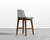 [Like New] Aubrey Counter Stool - PU Leather - Monaco Slate - Walnut Stain [Local delivery only in New York/New Jersey] - The Return Company