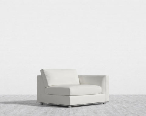 [Good] Milo 1-Seater - Right Arm - Microfiber Leather - Trento Eggshell [Local delivery only in Seattle] - The Return Company