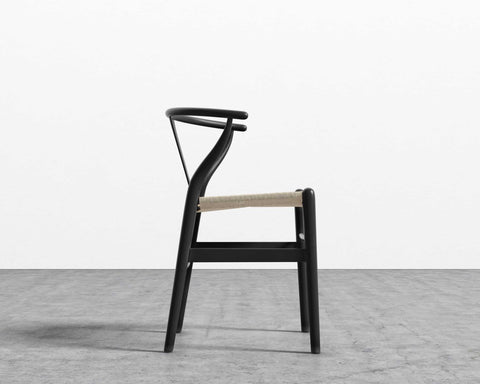 [Good] Wishbone Chair - Seat Color - Natural Seat Cord - Ebony [Local delivery only in Seattle] - The Return Company