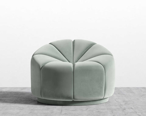 [Fair] Vonn Lounge Chair - Plush Velvet - Moonstone [Local delivery only in Seattle] - The Return Company