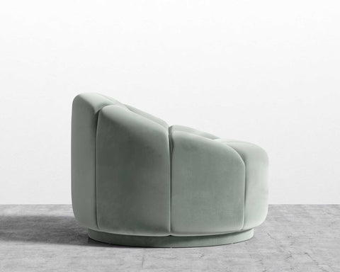 [Fair] Vonn Lounge Chair - Plush Velvet - Moonstone [Local delivery only in Seattle] - The Return Company