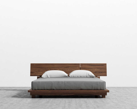 [Like New] Hunter Bed - Walnut Veneer - Queen [Local delivery only in Los Angeles] - The Return Company