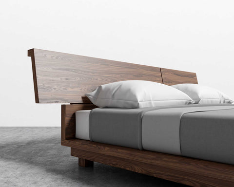 [Like New] Hunter Bed - Walnut Veneer - Queen [Local delivery only in Los Angeles] - The Return Company