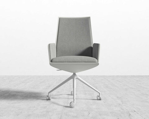 [Like New] Julian Office Chair - Casters - Modern Felt - Malmo - Trento Eggshell [Local delivery only in Seattle] - The Return Company