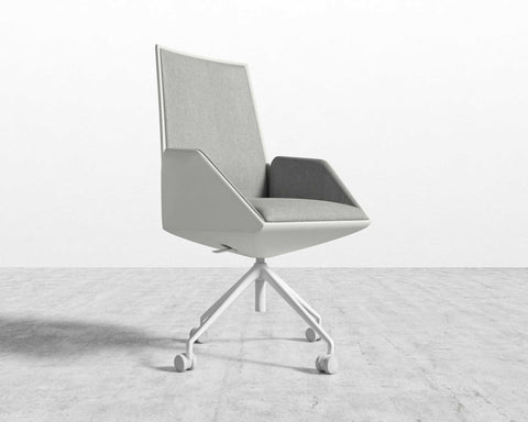[Like New] Julian Office Chair - Casters - Modern Felt - Malmo - Trento Eggshell [Local delivery only in Seattle] - The Return Company