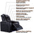 [New] Valencia Tuscany Recliner | Premium Top Grain Italian Nappa 11000 Leather, Power Reclining, Power Lumbar Support, Power Headrest (Single Recliner, Black) [Local delivery only in San Francisco] - The Return Company