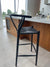 [New - openbox] Wishbone Barstool - Seat Color - Black Seat Cord - Ebony [Local delivery only in Los Angeles] - The Return Company