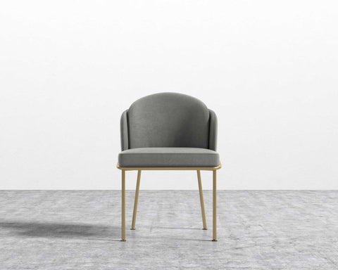 [New] Angelo Dining Chair - Brass - Angelo - Venice Vegan Suede - Strato [Local delivery only in Chicago] - The Return Company