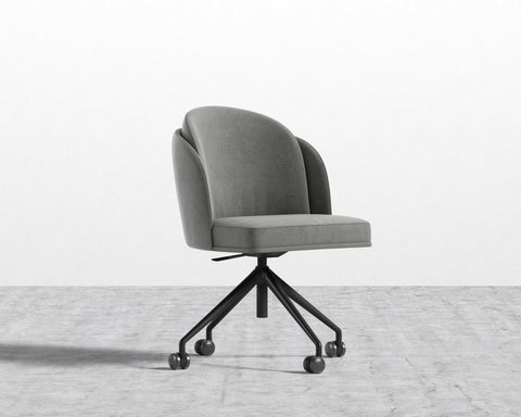 [New] Angelo Office Chair - Black Base-Strato Venice - Vegan Suede  [Local delivery only in Houston] - The Return Company
