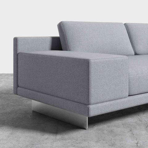 [New] Dresden Outdoor Armless Sofa with Armrest - Outdoor Fabric - Palisades [Local delivery only in Seattle] - The Return Company
