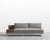[Like New] Dresden Armless Sofa with Side Table - Plush Velvet - Dusk - Walnut Veneer Storage Table [Local delivery only in Dallas] - The Return Company