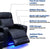 [New - openbox] Valencia Piacenza Home Theater Seating | Premium Top Grain Nappa 9000 Leather, Power Recliner, LED Lighting (Row of 4 Loveseat Right, Black) [Local delivery only in Tampa] - The Return Company