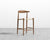 [New] Elbow Counter Stool - Woven - Seat Color - Natural Seat Cord - Walnut Stain [Local delivery only in Boston] - The Return Company