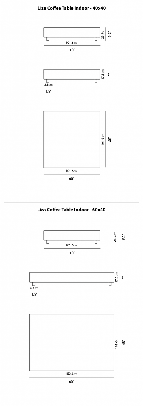 [New - openbox] Liza Coffee Table - Marble TOP - 40" x 60" | 102 x 152cm - White Carrara Marble -Matte Black [Local delivery only in ] - The Return Company