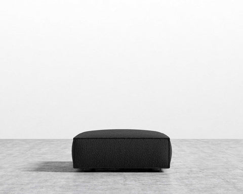 [Like New] Porter Ottoman - Black Feet - Chatou Boucl¨¦?? - Caviar [Local delivery only in Miami] - The Return Company