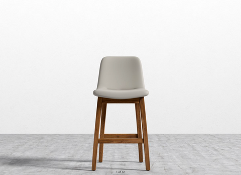 [New] Aubrey Counter Stool - Monaco Grey, Base Options: Walnut Stain [Available only in San Francisco] - The Return Company