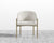 [New - openbox] Solana Dining Chair - Antique Brushed Brass - Solana - Chatou Bouclé - Pearl [Local delivery only in Chicago] - The Return Company