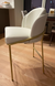 [Good] Angelo Counter Stool - Brass - Angelo - Microfiber Leather - Trento Eggshell [Local delivery only in New York/New Jersey] - The Return Company