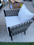 [New] Pierre Outdoor Dining Chair - Outdoor Fabric - Palisades - Black - Taupe [Local delivery only in New York/New Jersey] - The Return Company